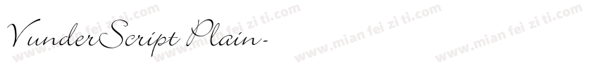 VunderScript Plain字体转换